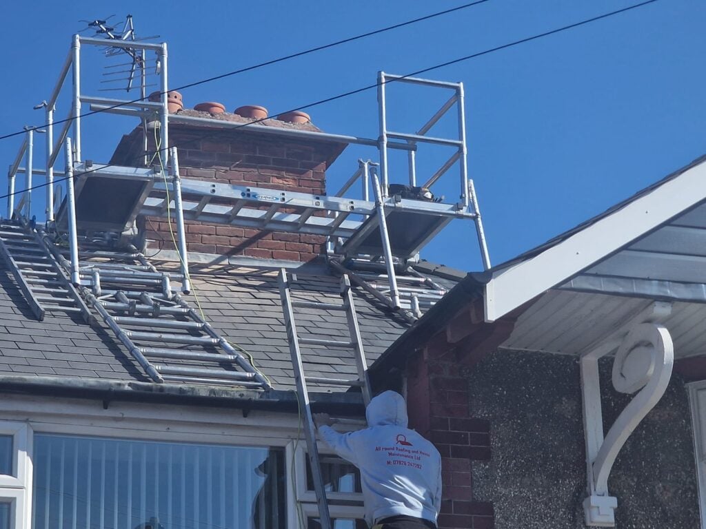 All Round Roofing team on site
