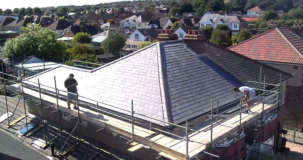 Roof replacement work by All Round Roofing