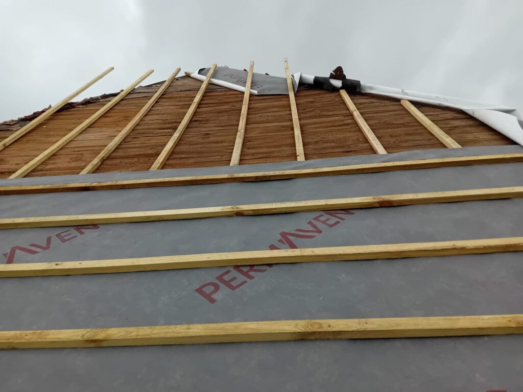 Roof replacement work by All Round Roofing